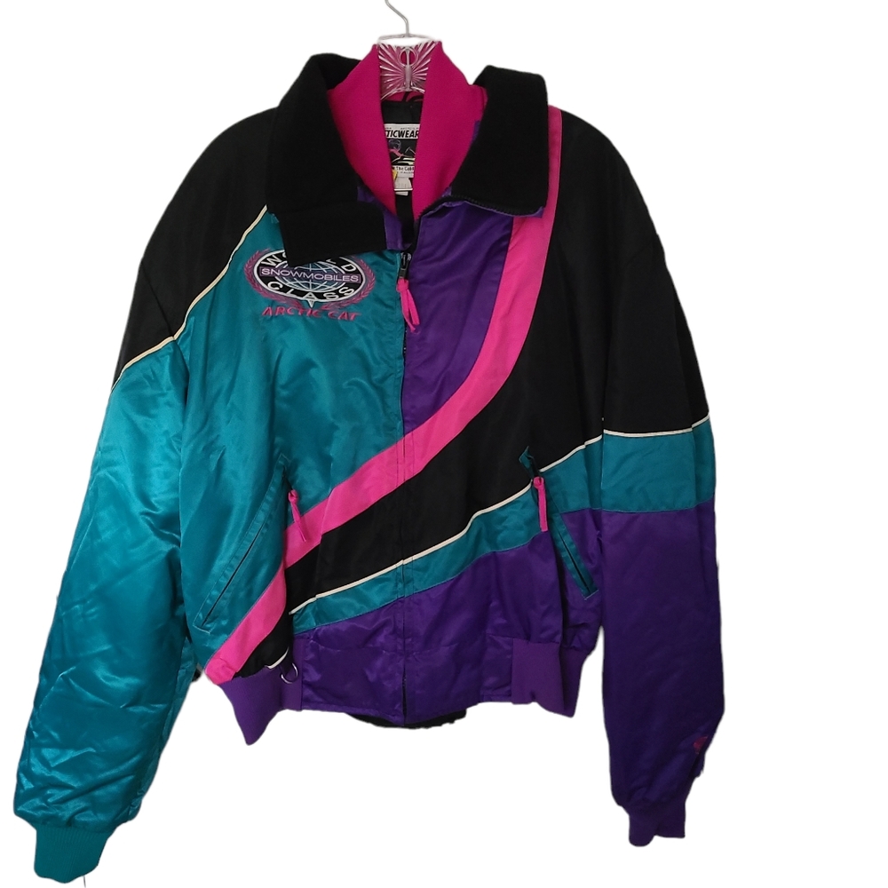 Arctic Cat Vintage Womens Legend Jacket with Windbreaker 2 Piece Set Size L